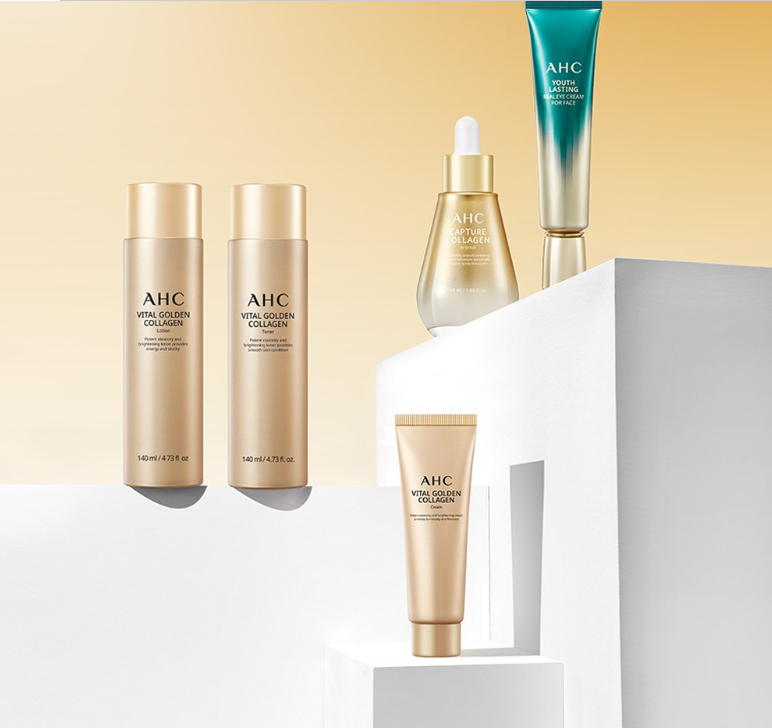 AHC Vital Golden Collagen Youth Total Skincare 5-piece set, 1 set